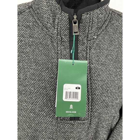 Orvis Men's XL Fully Lined Gray Pullover 1/4 Zip Shirt Sweater Pockets #1526440 - Picture 4 of 9